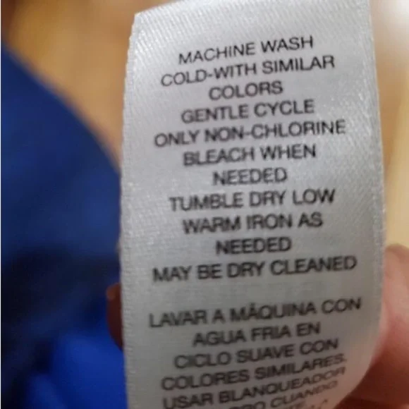 NWT Chico’s Faux Leather Trim Jacquard Blue Long Sleeve Dress Sz S/ Chicos Sz 0 - Picture 3 of 9